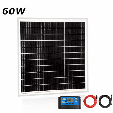 60W Solar Panel + 30A CONTROLLER + 10M Solar Extension Cable