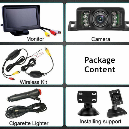 Wireless 5" Monitor Reverse Camera Rear View Parking - salelink.co.nz