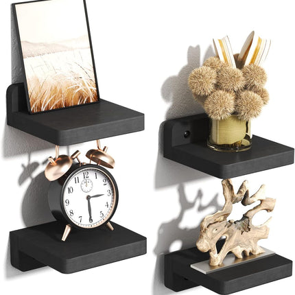 Mini Floating Shelves Wall Mounted Set of 4