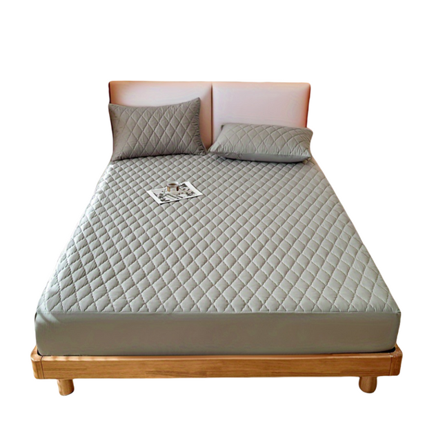 Waterproof Mattress Protector Grey 1.98x2.03m