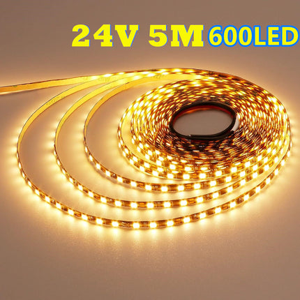 2835 24V 5M LED Strip Light Warm White 600LED - salelink.co.nz
