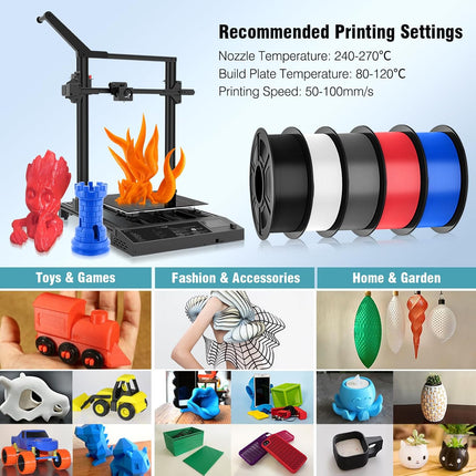 1KG PETG 1.75mm 3D Printer Printing Filament - Black - salelink.co.nz