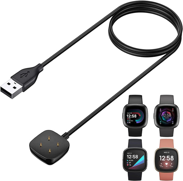 Fitbit Versa 3 / Versa 4 / Sense / Sense 2 Charger Cable 100cm