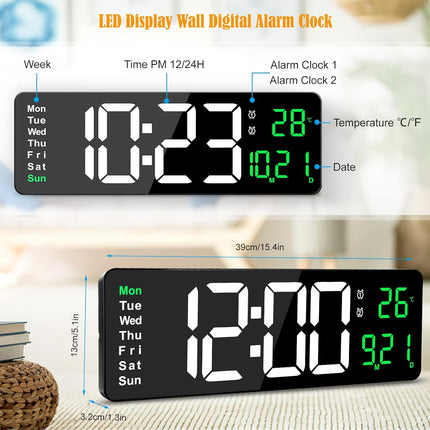 Large Digital Wall Clock - salelink.co.nz
