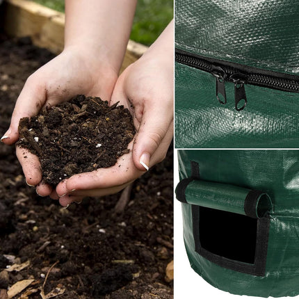 4x Reusable Compost Bin Bag 34 Gallon