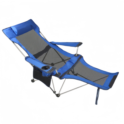 Reclining Camping Chair with Footrest - salelink.co.nz