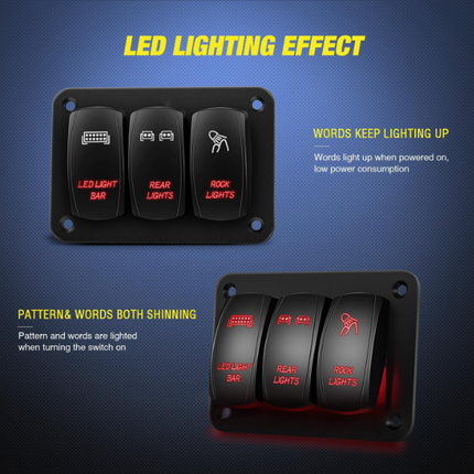 3 Gang Switch Panel - salelink.co.nz