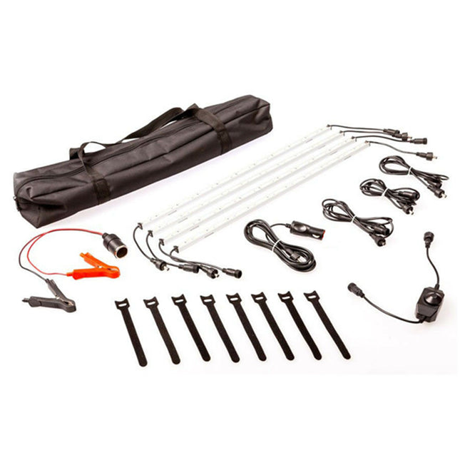 12V Rigid Light Bar LED Strip Camping Waterproof Connector Combo Kit Aluminium