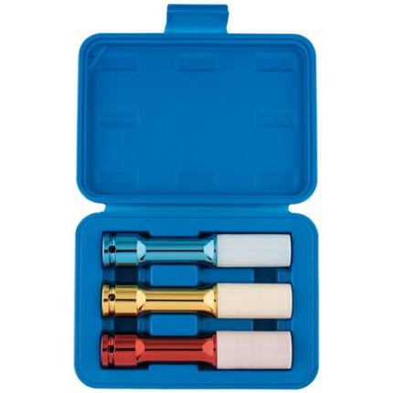 3PCS 1/2-Inch Drive 17mm, 19mm & 21mm Non-Marring Impact Lug Nut Socket Set