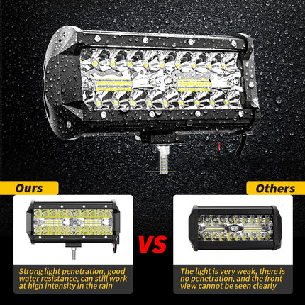 Pair 6Inch Led Work Light Bar Spot Flood Offroad Driving 4Wd 4X4 Reverse