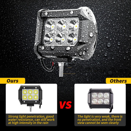Pair 3Inch Led Work Light Bar Spot Flood Off-road Driving 4Wd 4X4 Reverse