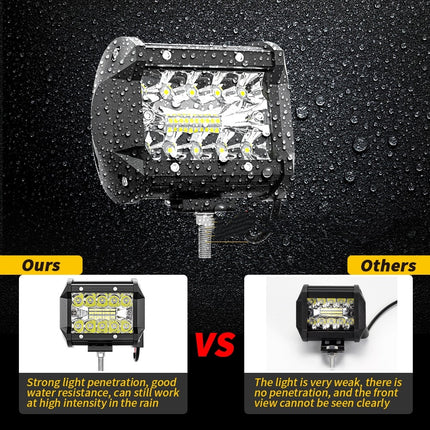 Pair 3Inch Led Work Light Bar Spot Flood Offroad Driving 4Wd 4X4 Reverse