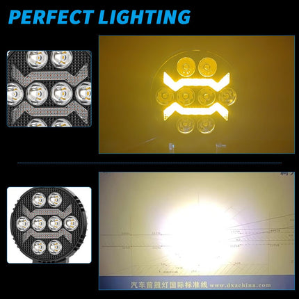 LED Work Light Spotlight with Daytime Running Light