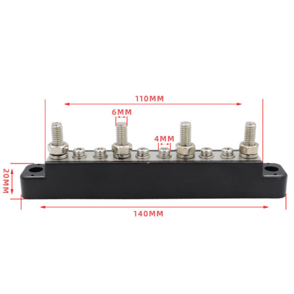 10 Way Bus Bar Auto Marine Power Distribution Earthing Block