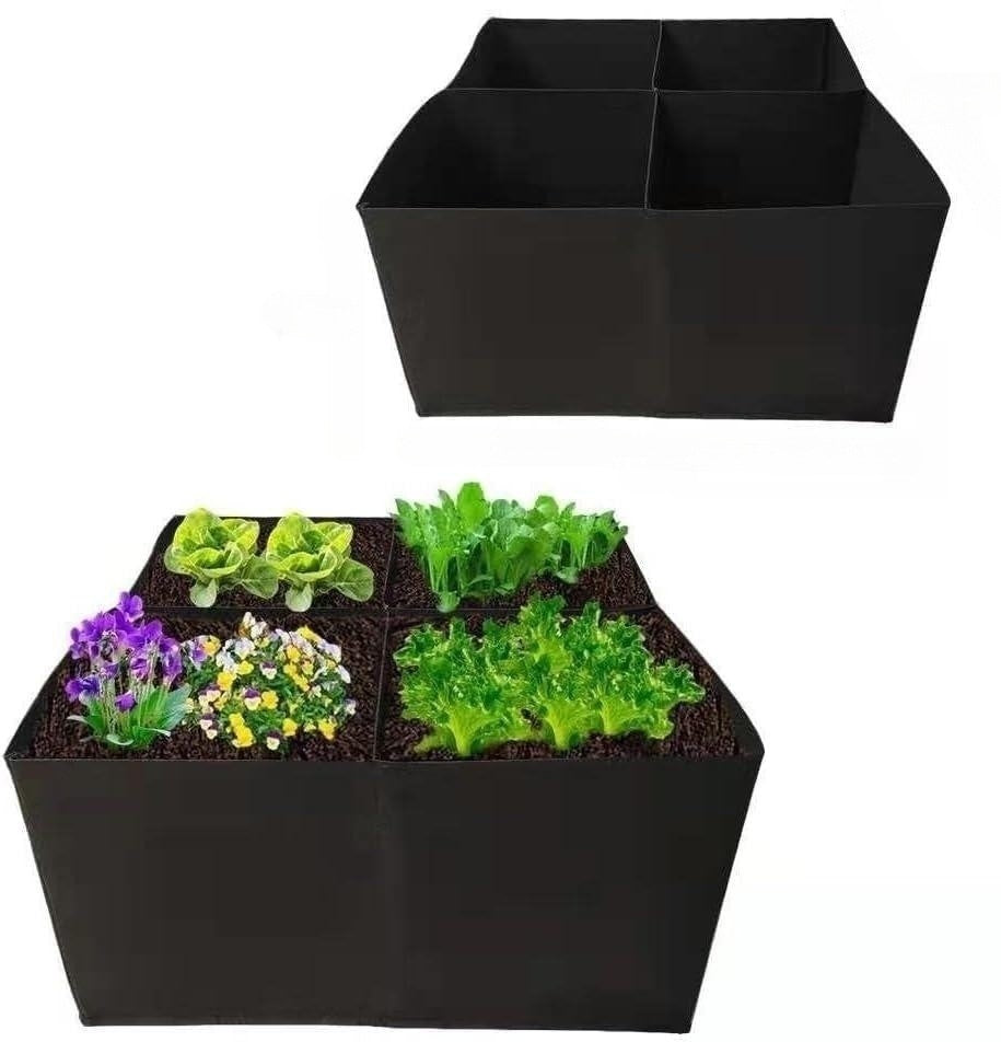 60x60x30CM Vegetable Planting Bag Fabric Raised Bed Garden Plant Flower Grow Bag