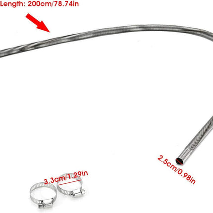 200cm Air Diesel Parking Heater Stainless Steel Exhaust Pipe Tube Gas