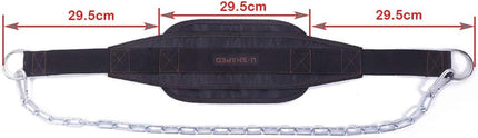 Weighted Chin Up Belt with Chain Dip Belt Powerlifting Strength Training Waist Back Support