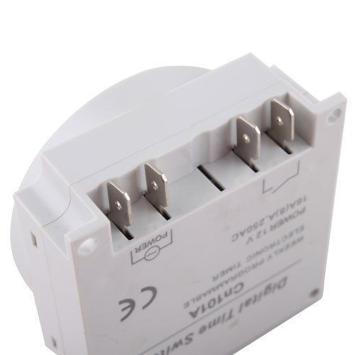 12V 16A LCD Day Programmable Timer Time Relay Switch 24 Hour 7 Mini Dc ...