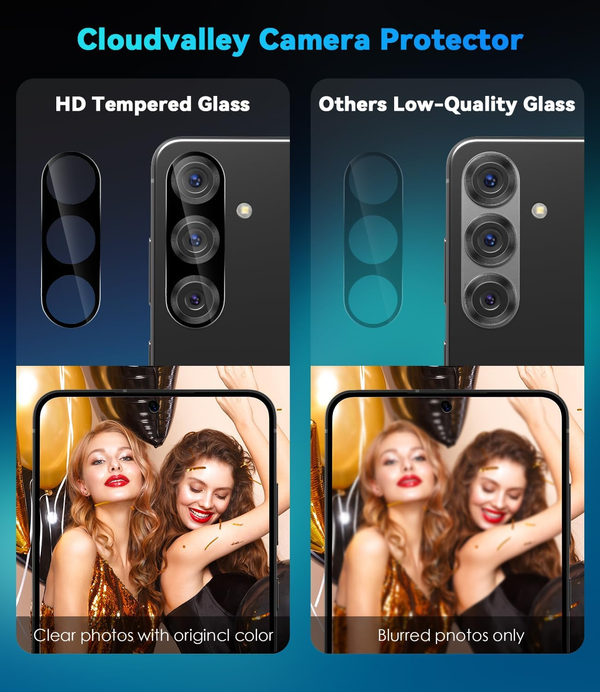 For Samsung Galaxy S25 Camera Lens Tempered Glass Protector