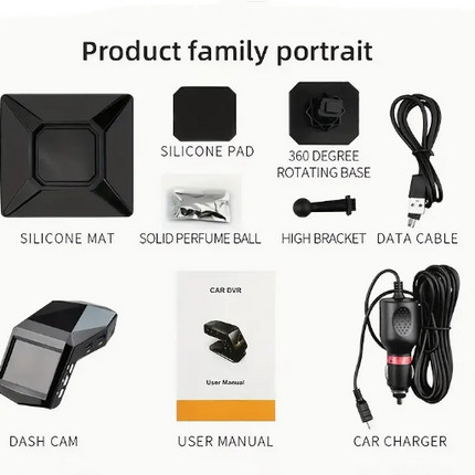 1296P Full HD 170° Wide Angle Dash Cam