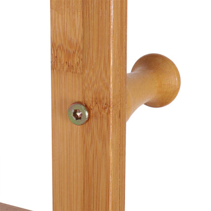 Wooden Coat Rack on Wheels 80cm