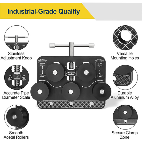 Tube Straightener Pipe Adjuster Aluminum for Copper Tubing Alignment Tool