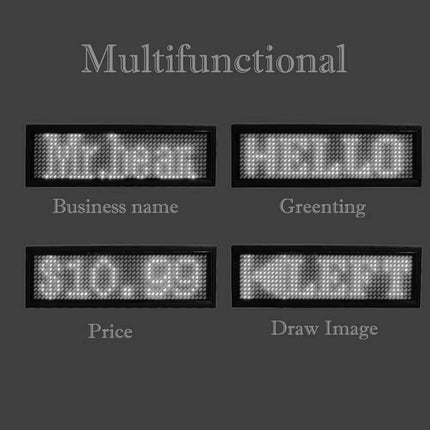 LED Name Badge Tag - White