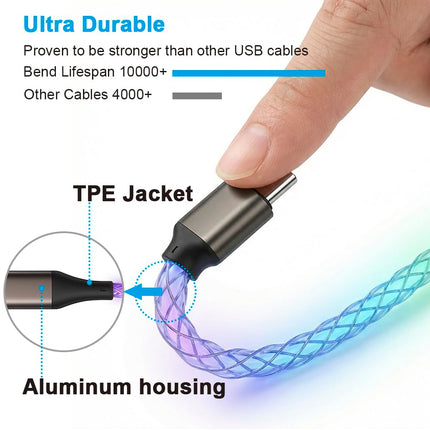 66W Light Up Cable USB to Type-C Fast Charging