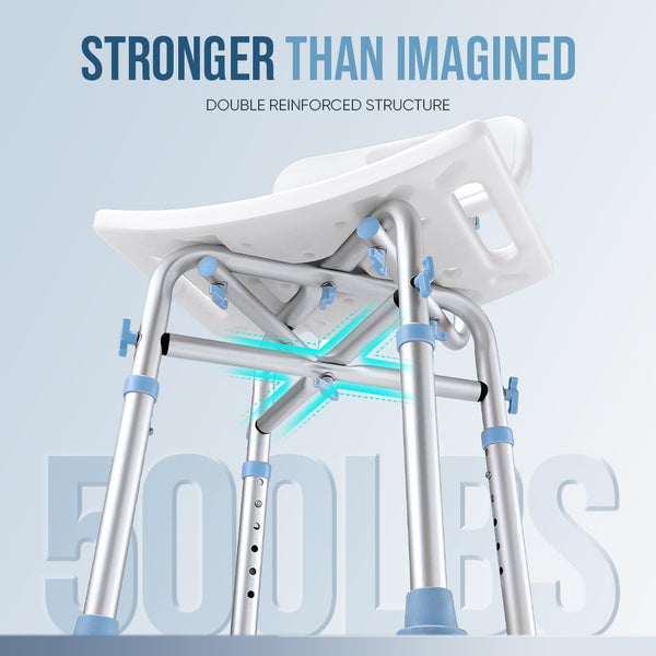 Heavy Duty Shower Chair with Back Height Adjustable