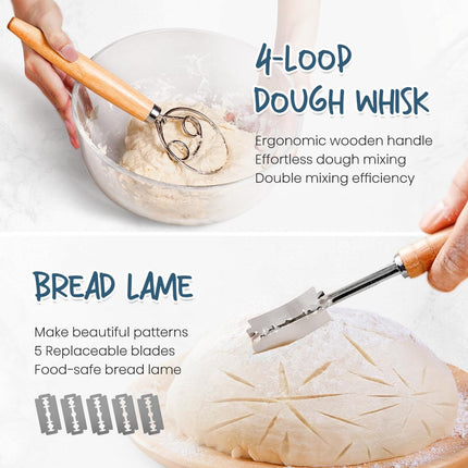 Bread Proofing Basket Set - salelink.co.nz