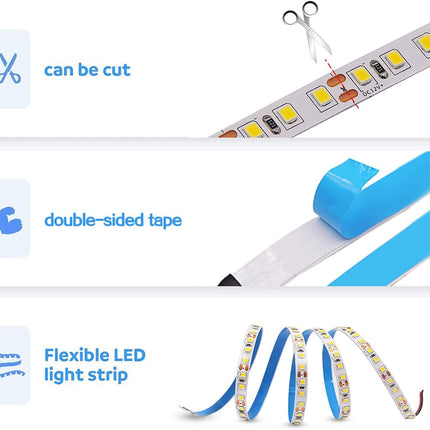 2835 24V 10M LED Strip Light Cool White 1200LED