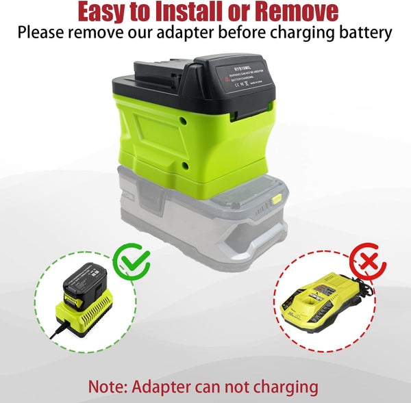 Ryobi Battery Adapter Convert to Milwaukee M18 Tool Use