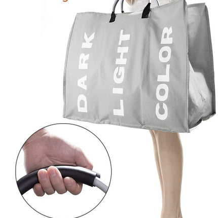 3 Sections Large Laundry Bag Storage Bag with Carry Handles