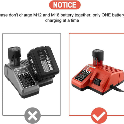 For Milwaukee M18 M12 Battery Charger - salelink.co.nz