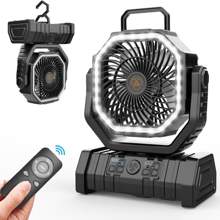 Portable Tent Camping Fan Desk Fan LED Lantern - salelink.co.nz