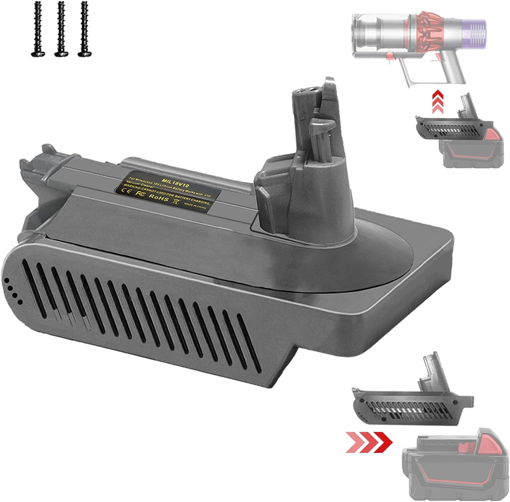 Milwaukee M18 18V Battery Adapter Converter To Dyson V10 Battery