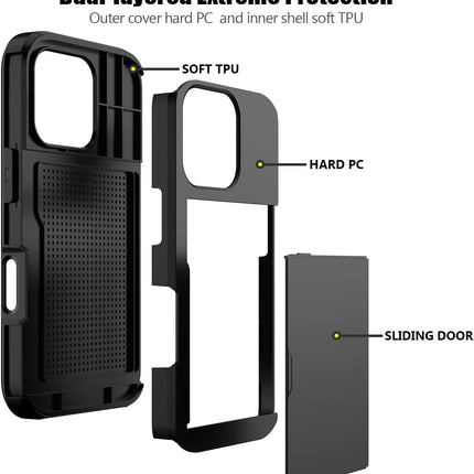 iPhone 16 Pro Max Case Card Slots Holder - salelink.co.nz