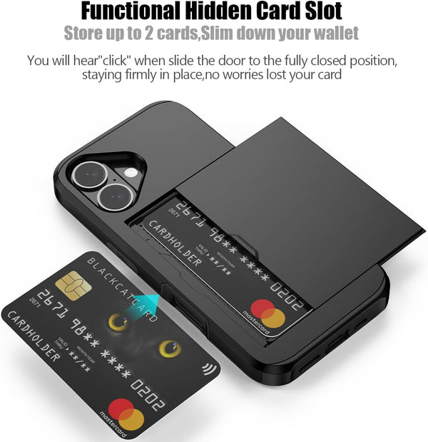 iPhone 16 Case Card Slots Holder