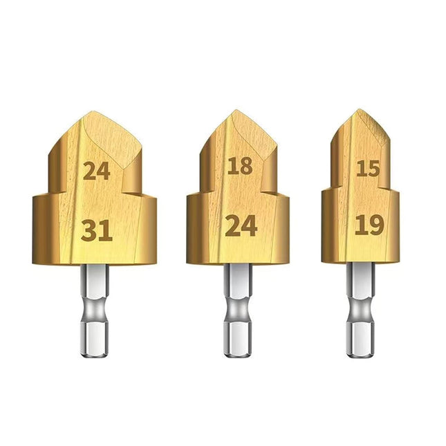 3pcs PPR Water Pipe Repair Drill Bit Set High-Speed Steel Easy Hole Expansion - salelink.co.nz