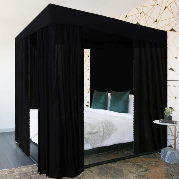 1.5x2x1.95m 4 Corner Post Bed Curtains Canopy Bed Canopy Curtains