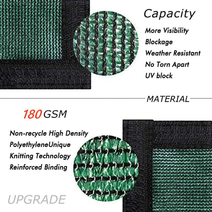 180GSM Privacy Fence Screen Green-1Mx3M