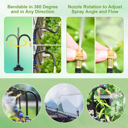 15M Adjustable Watering Irrigation Misting System Kit