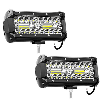 Pair 6Inch Led Work Light Bar Spot Flood Offroad Driving 4Wd 4X4 Reverse