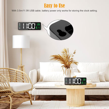 Large Digital Wall Clock - salelink.co.nz
