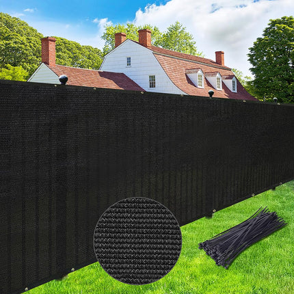 180GSM Privacy Fence Screen Black 1Mx3M - salelink.co.nz