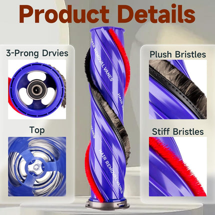Replacement Anti Tangle Roller Brush For Dyson V10 SV12 SV27