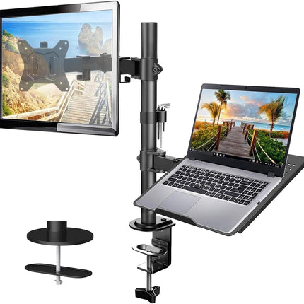 Monitor Arm with Laptop Tray
