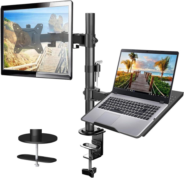 Monitor Arm with Laptop Tray