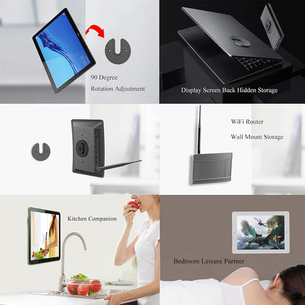 Universal Swivel Tablet Wall Mount Rack Holder