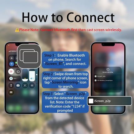 Selfie Monitor Screen for iPhone & Android, Magnetic Back Camera Monitor